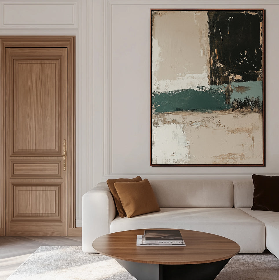 neutral abstract painting for modern decor