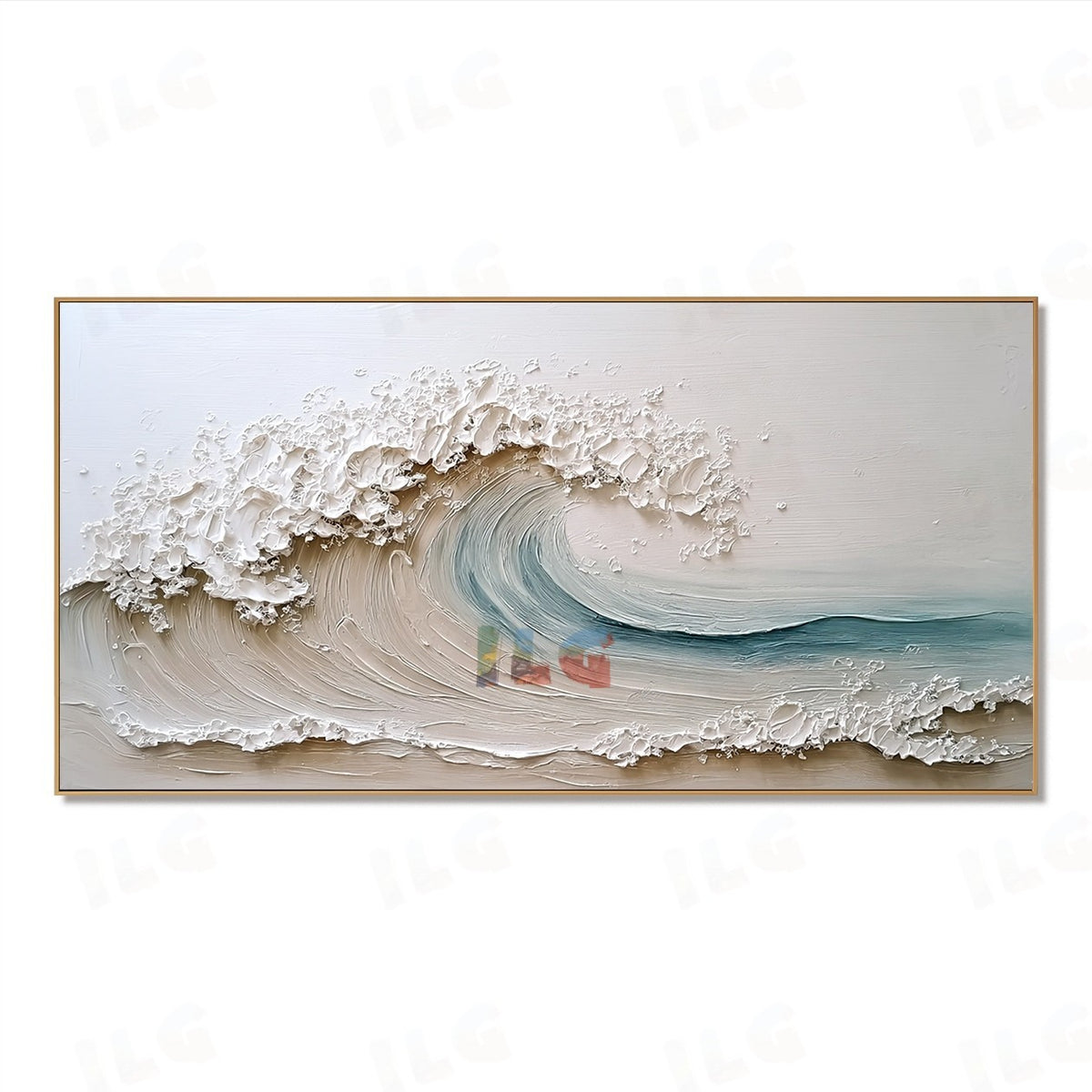 Coastal Foam Motion – Textured Ocean Wall Art