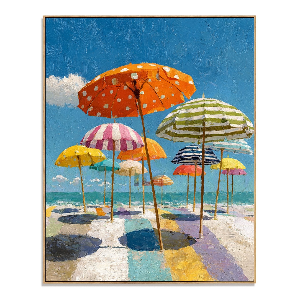 Sunny Umbrella Coast – Beach Wall Art