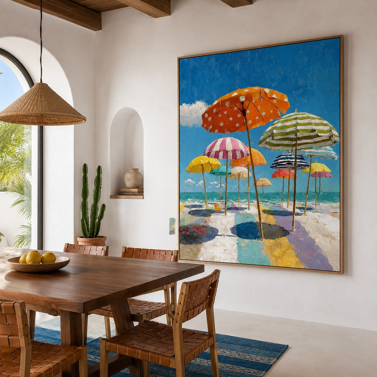Sunny Umbrella Coast – Beach Wall Art