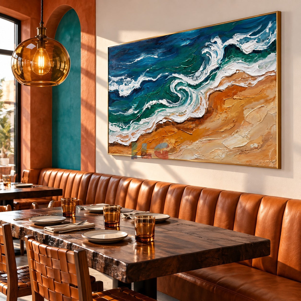 Tidal Flow – Textured Ocean Wave Beach Wall Art