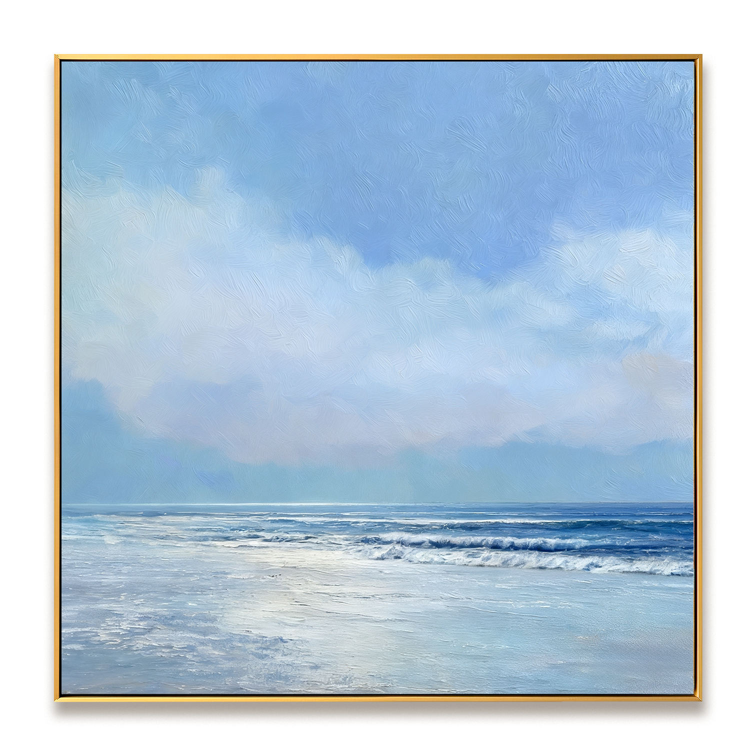 Tranquil Drift — Minimalist Ocean Seascape Wall Art