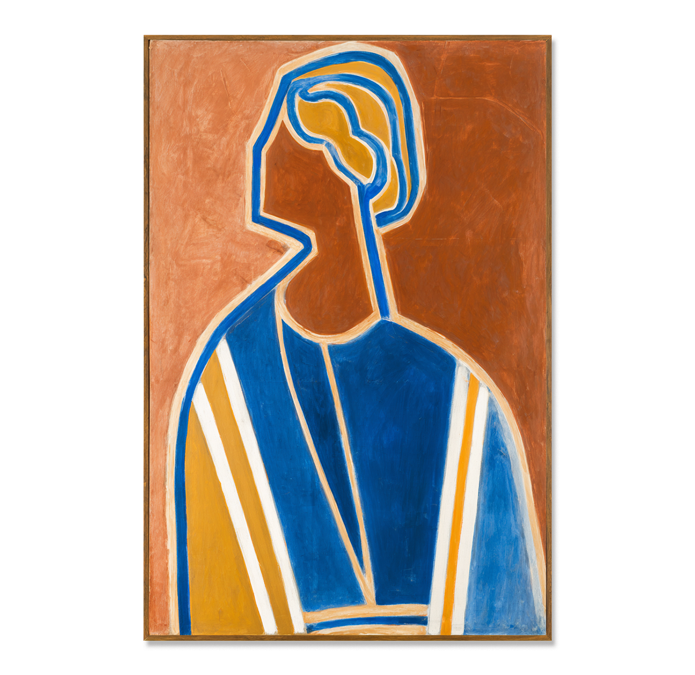 Echoed Silhouette - Hand-Painted Abstract Figure Painting Acoustic Panel