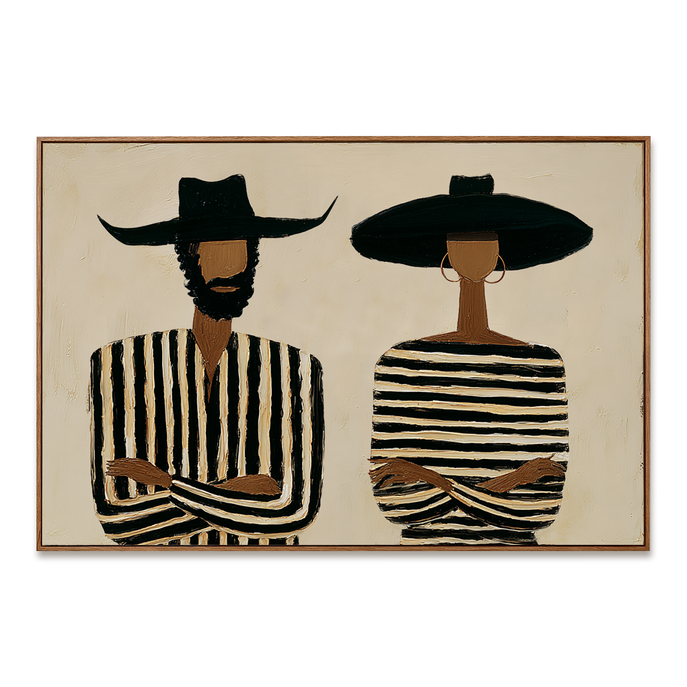 The Quiet Pact - Minimalist Figurative Wall Art
