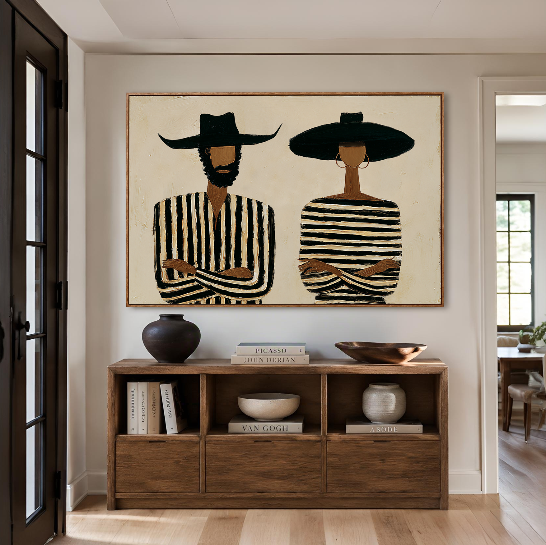 The Quiet Pact - Minimalist Figurative Wall Art