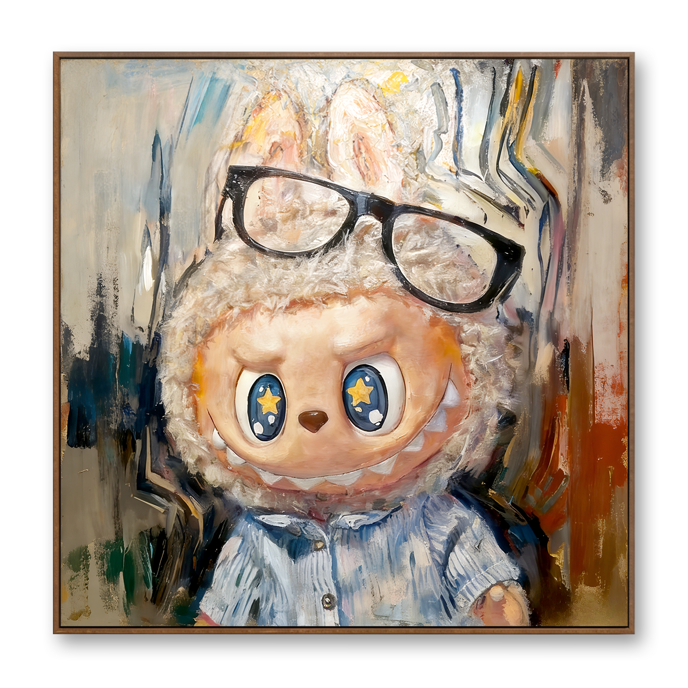 Starry Mind - Labubu Inspired Character Oil Painting