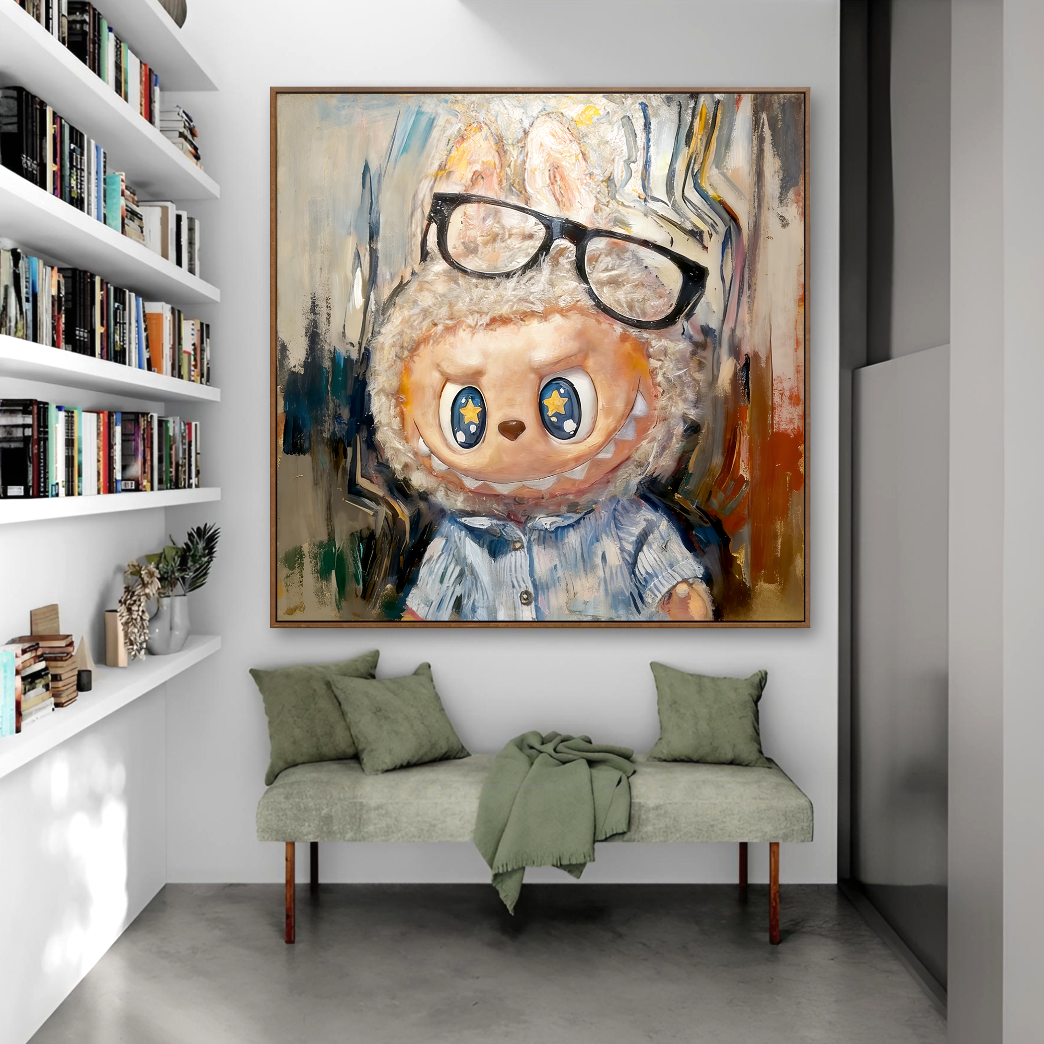 Starry Mind - Labubu Inspired Character Oil Painting