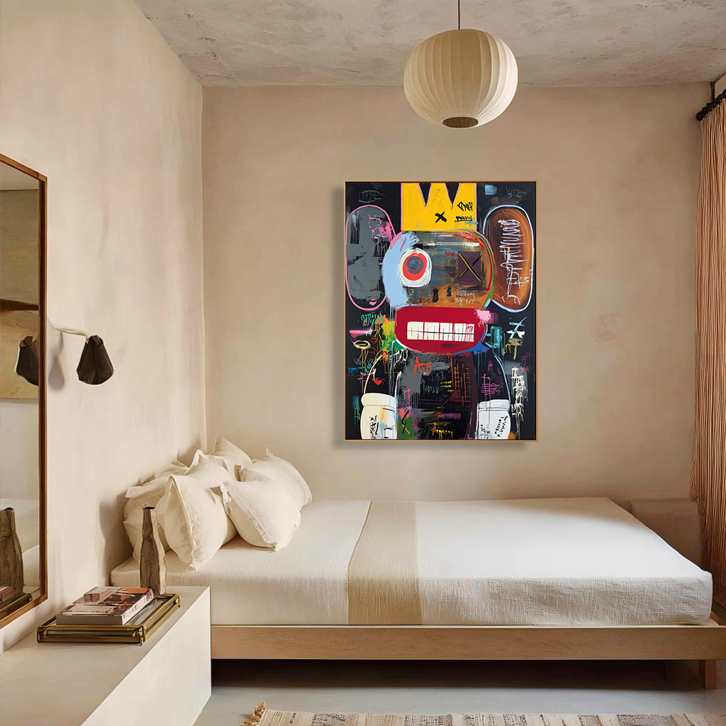 Crowned Noise - KAWS Inspired Abstract Pop Oil Painting