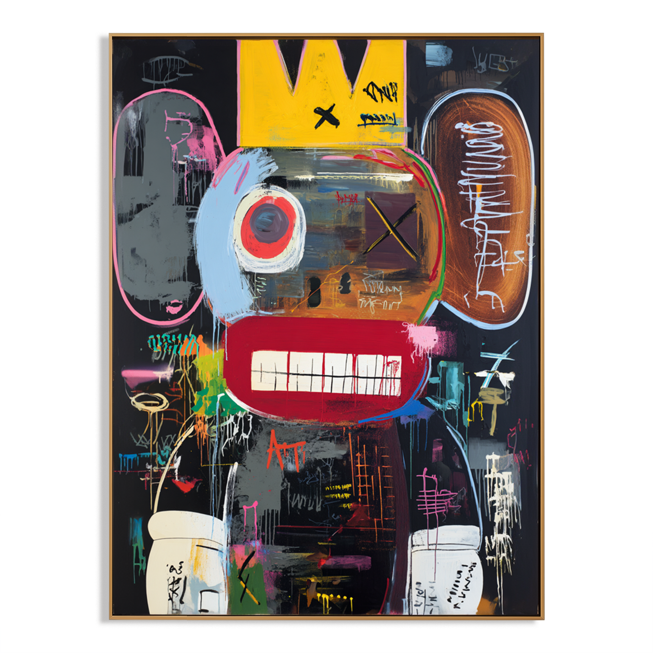 Crowned Noise - KAWS Inspired Abstract Pop Oil Painting