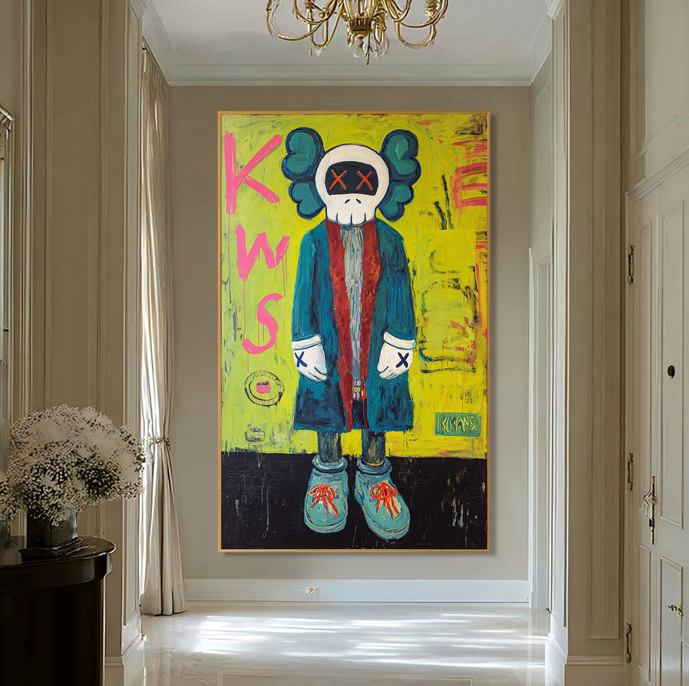 Electric Silence - KAWS Inspired Pop Figure Oil Painting