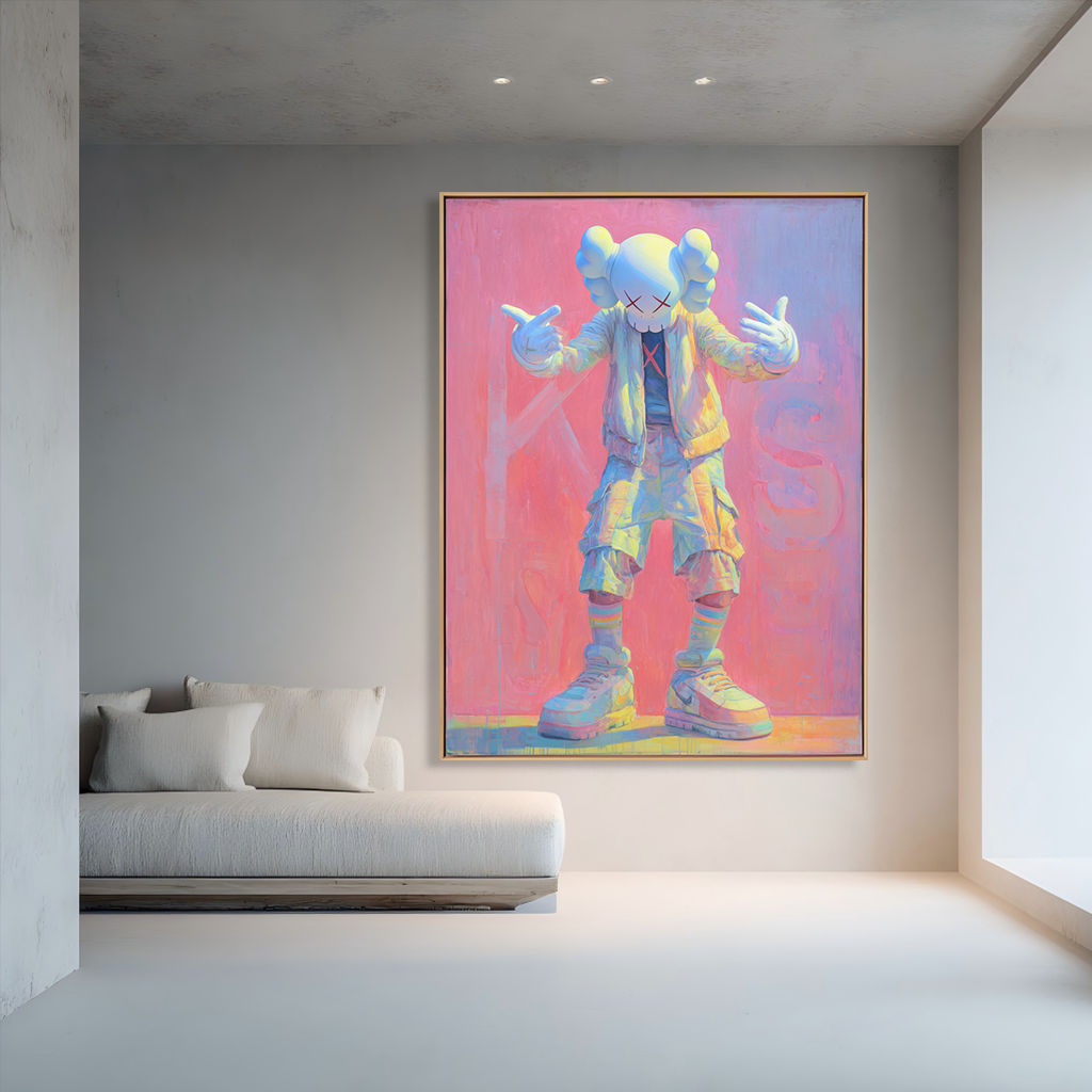 Pastel Swagger - KAWS Inspired Contemporary Figure Oil Painting