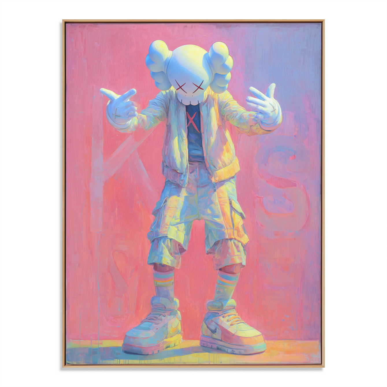 Pastel Swagger - KAWS Inspired Contemporary Figure Oil Painting