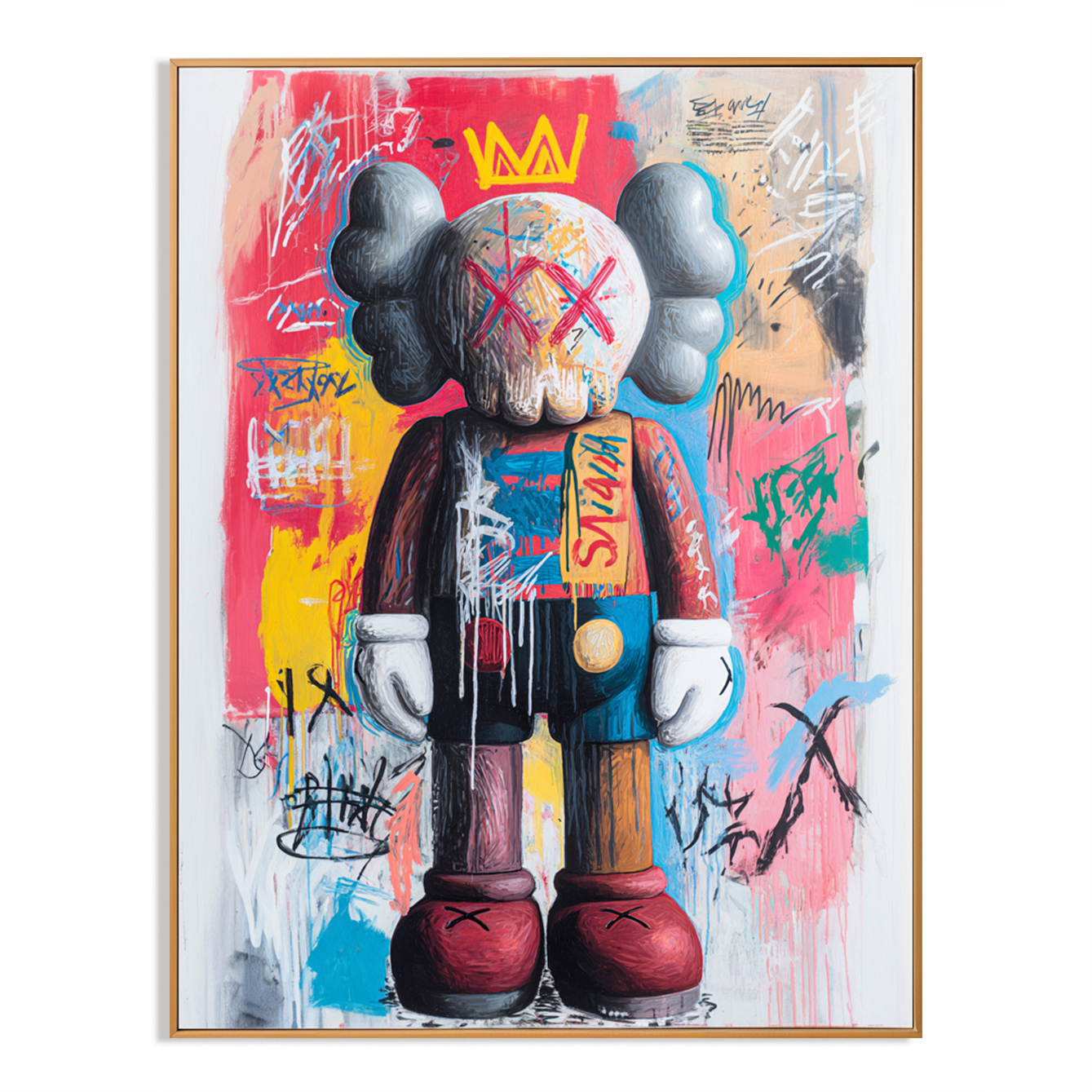 Royal Echo - KAWS Inspired Contemporary Graffiti Oil Painting