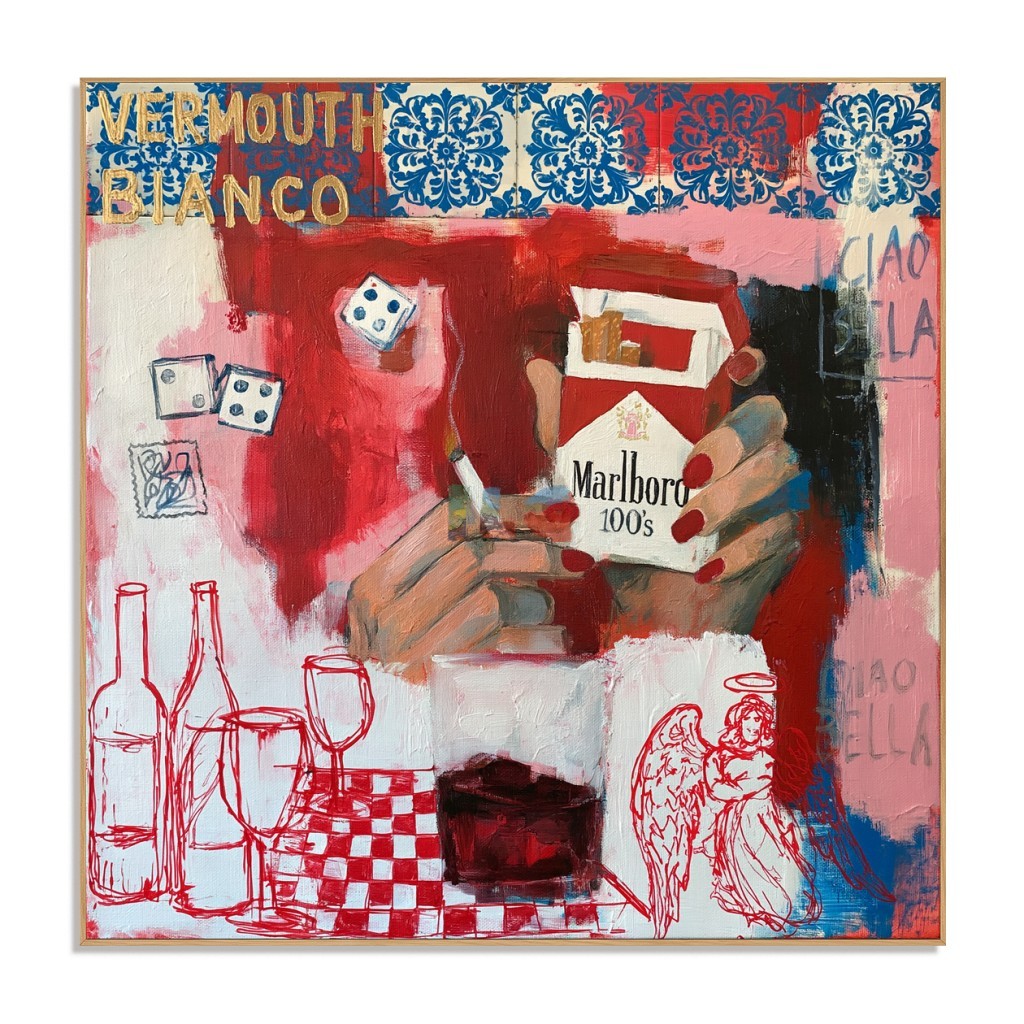 Vermouth & Velvet – Vintage Italian Pop Art Collage Wall Art