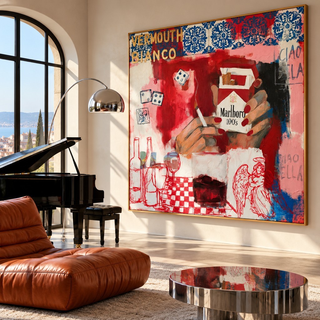 Vermouth & Velvet – Vintage Italian Pop Art Collage Wall Art