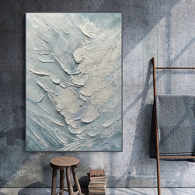 textured coastal oil painting