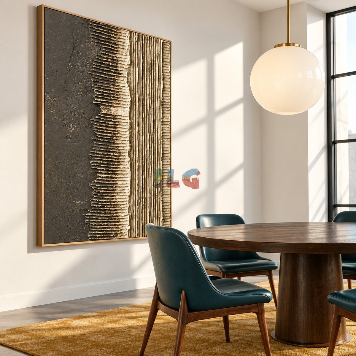 Ashen Ridges – Charcoal and Ivory Textured Abstract Wall Art