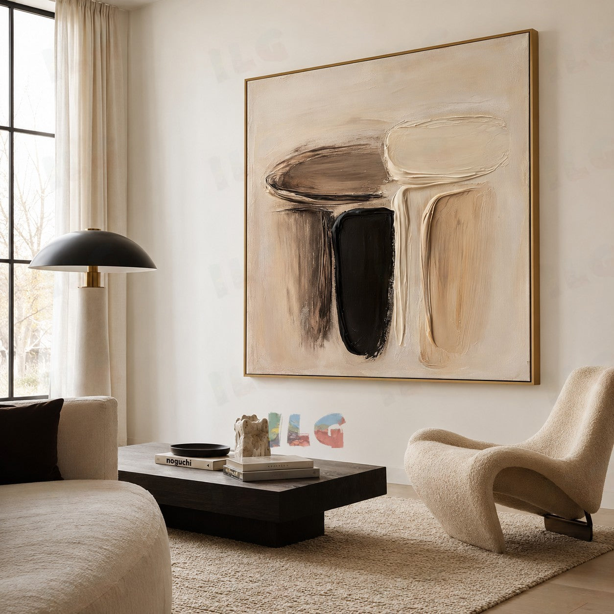 Earthbound Trio – Soft Contrast Minimal Abstract Wall Art