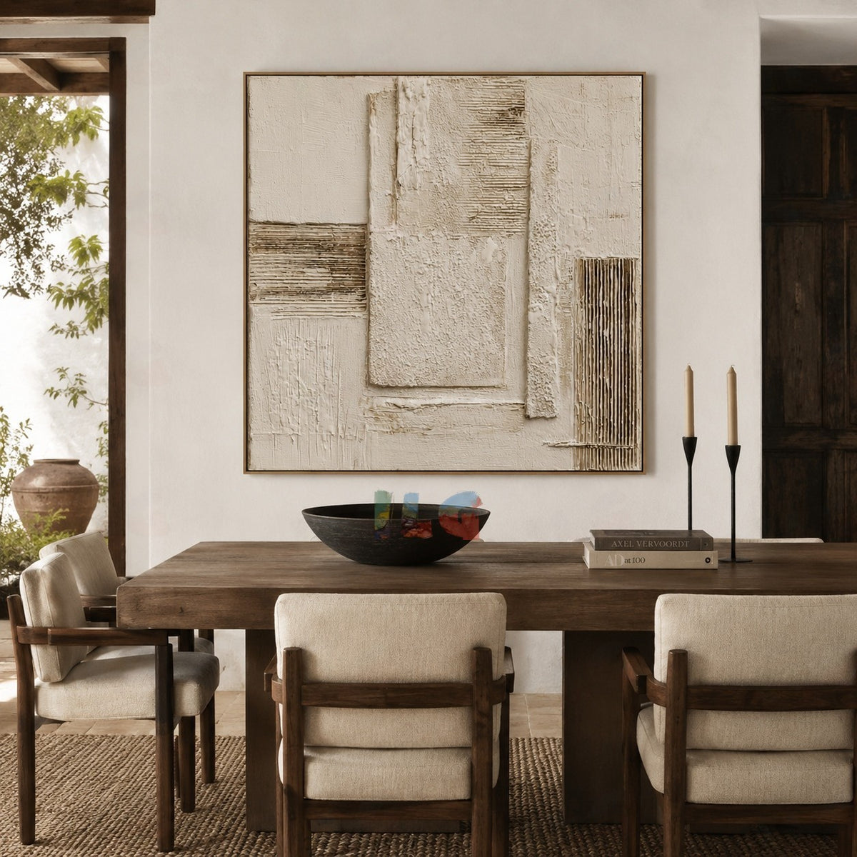 Earthen Panel Trace – Abstract Textured Wall Art