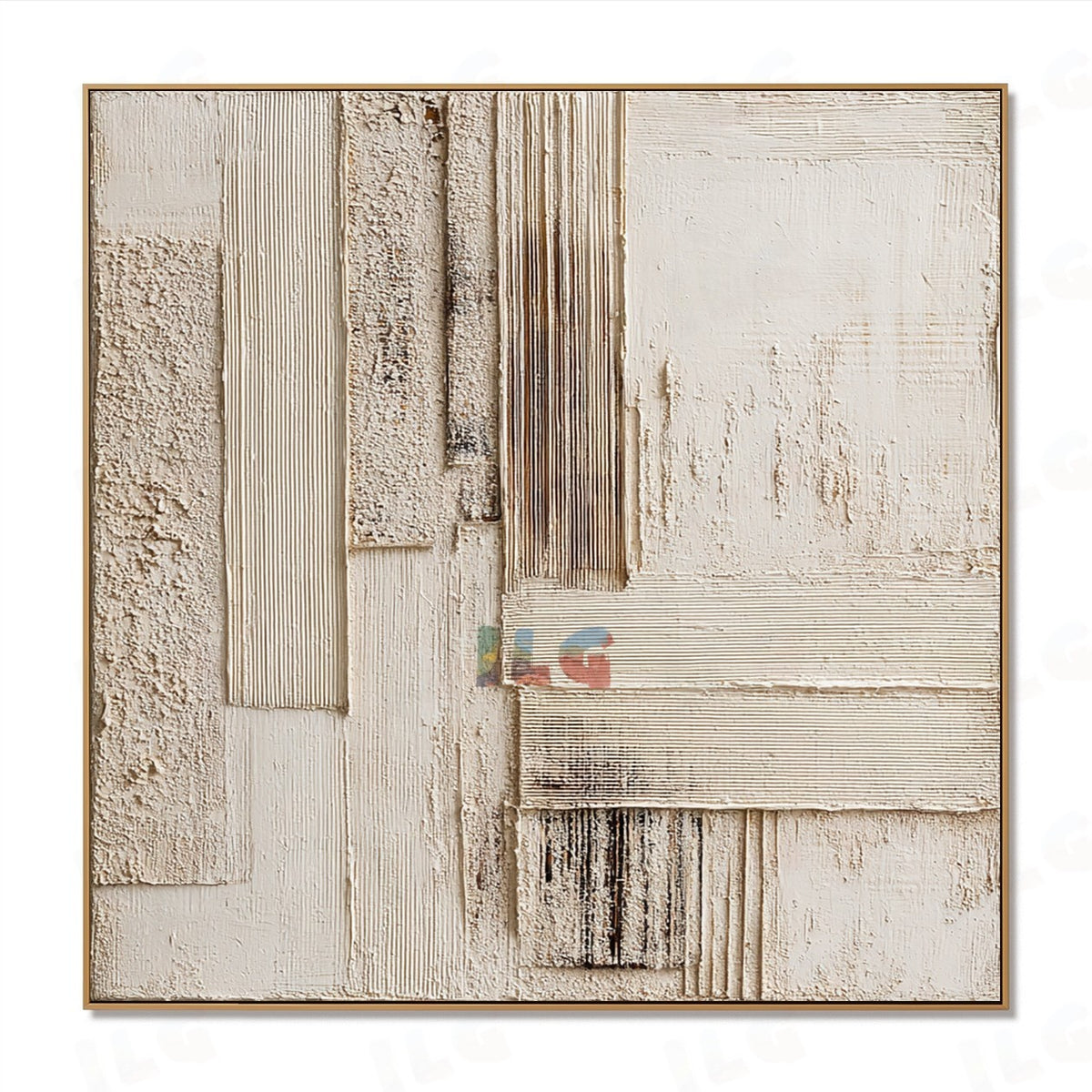 Limestone Memory – Abstract Textured Wall Art