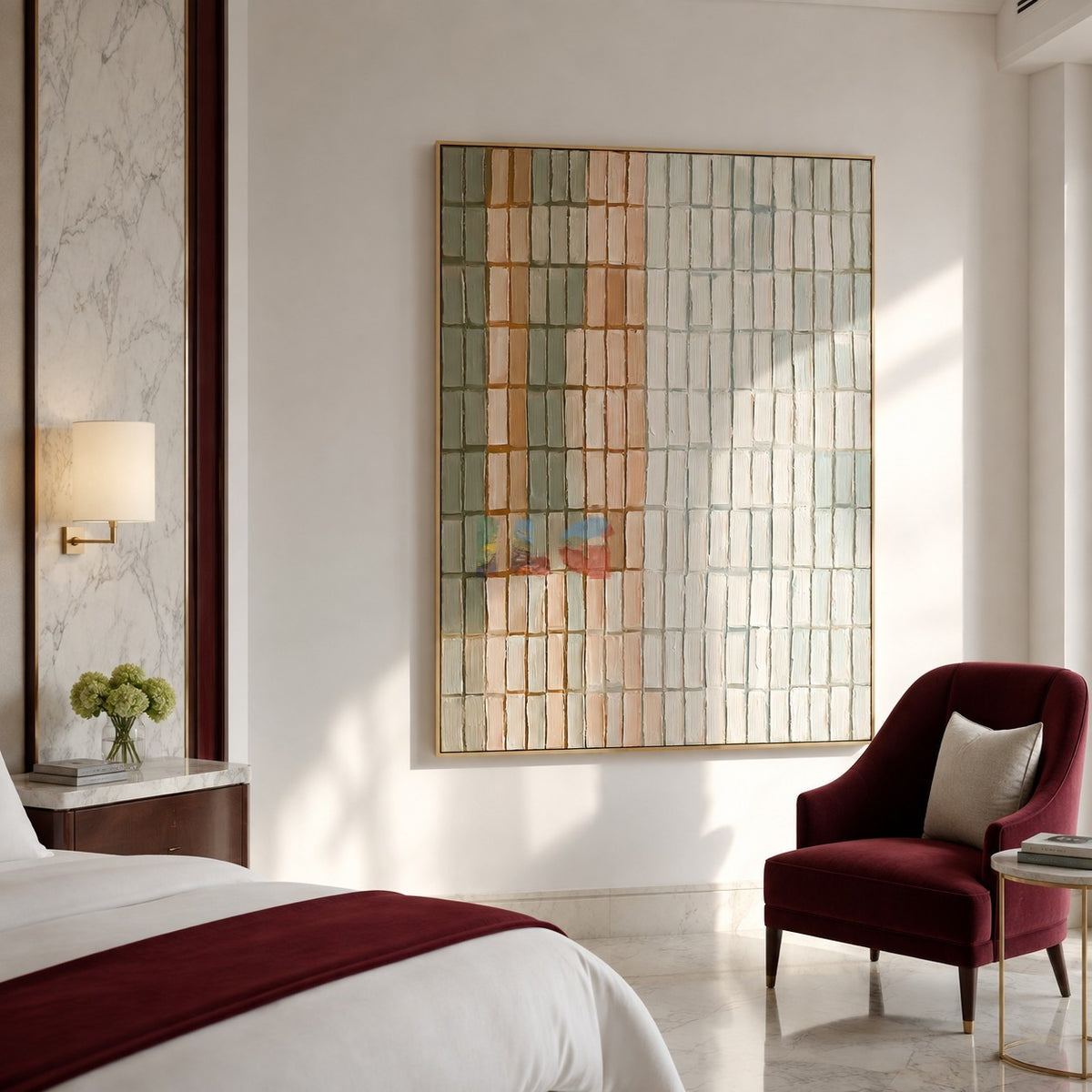 Linen Block Sequence – Neutral Textured Abstract Wall Art