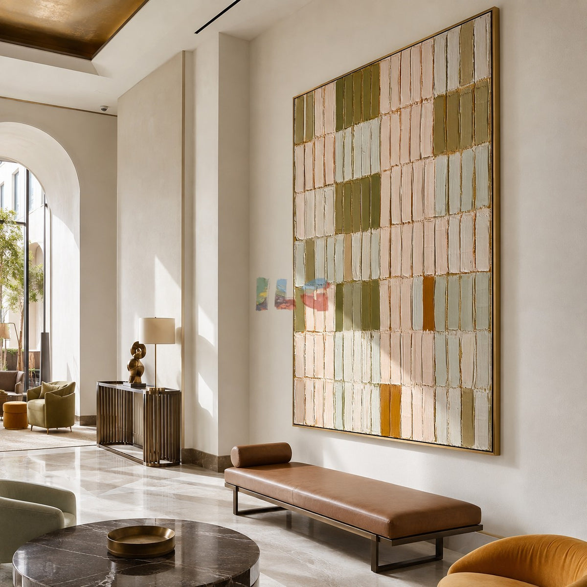Olive Ivory Rhythm – Neutral Textured Abstract Wall Art