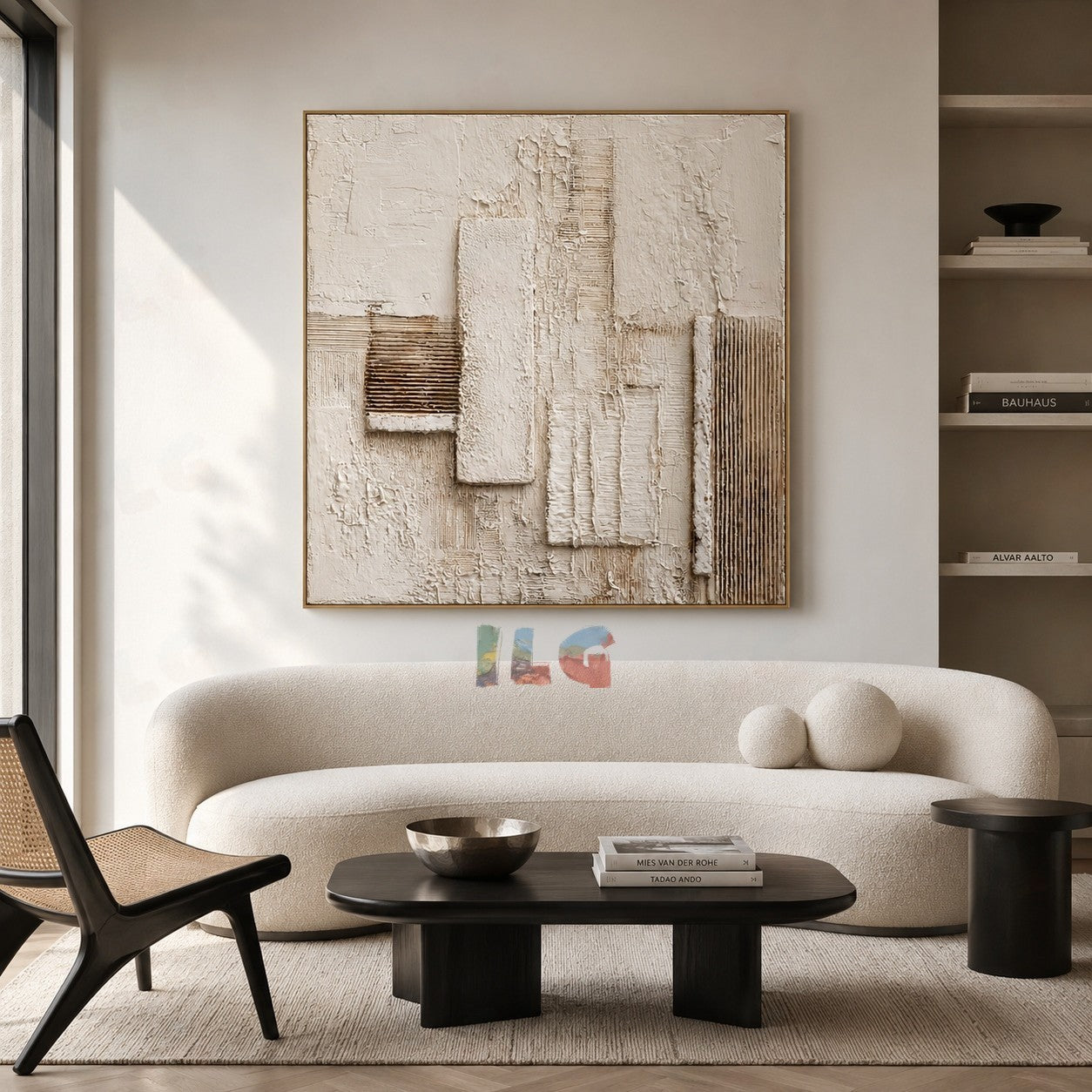 Plaster Column Motif – Abstract Textured Wall Art