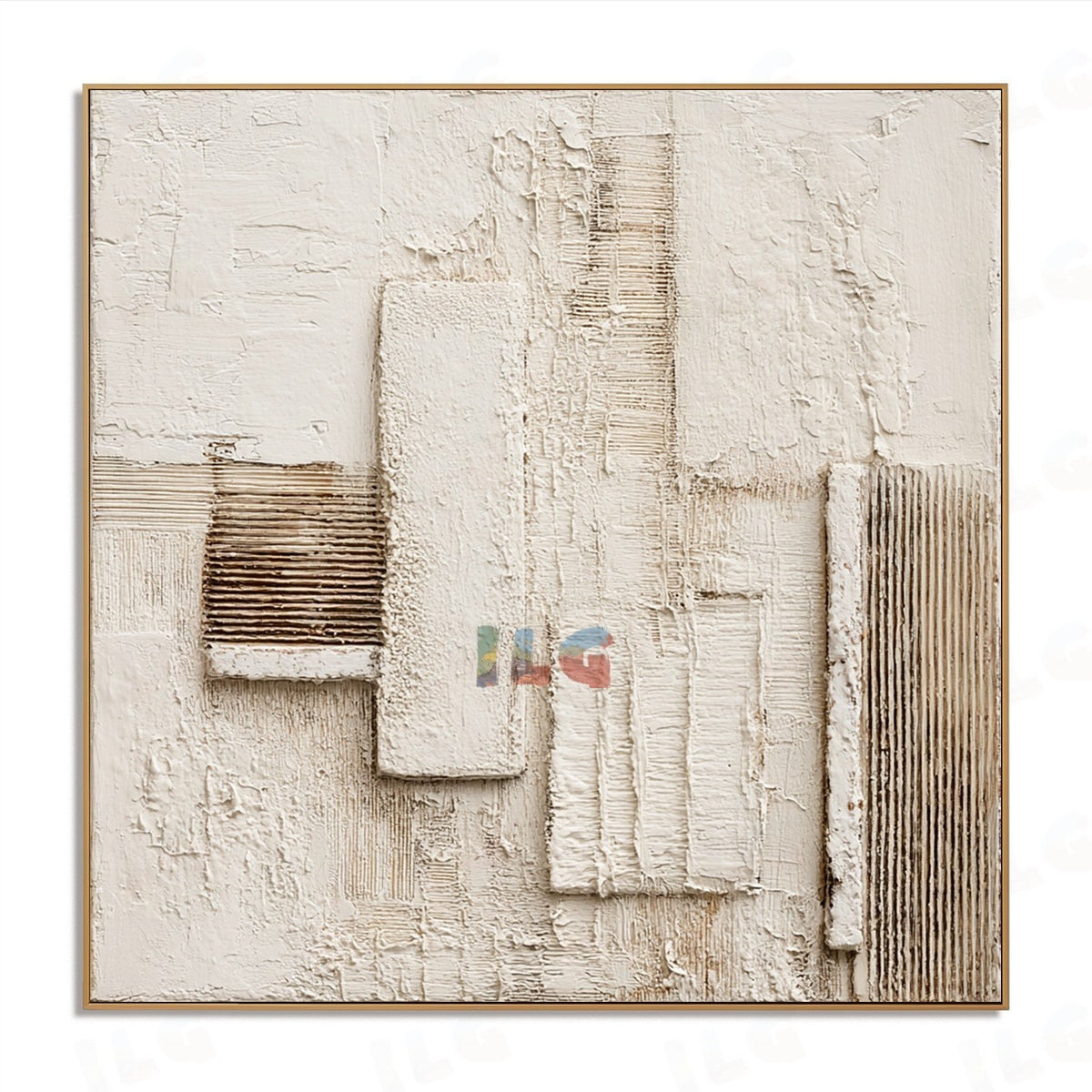 Plaster Column Motif – Abstract Textured Wall Art