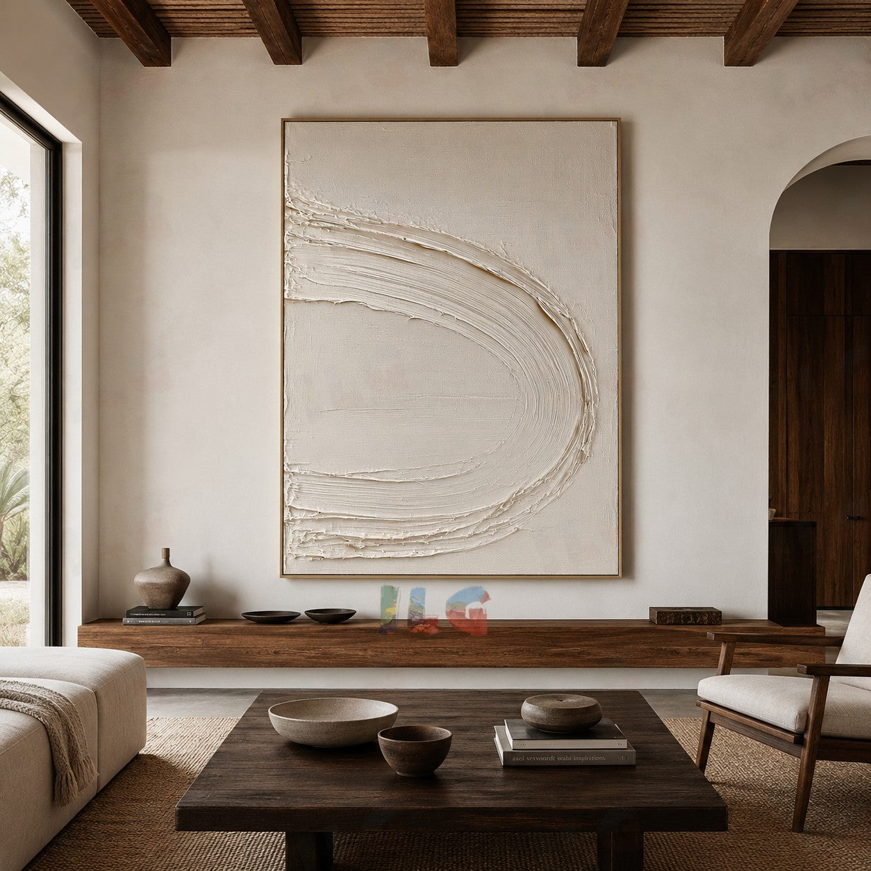 Quiet Continuum – Minimal Curved Acoustic Wall Art