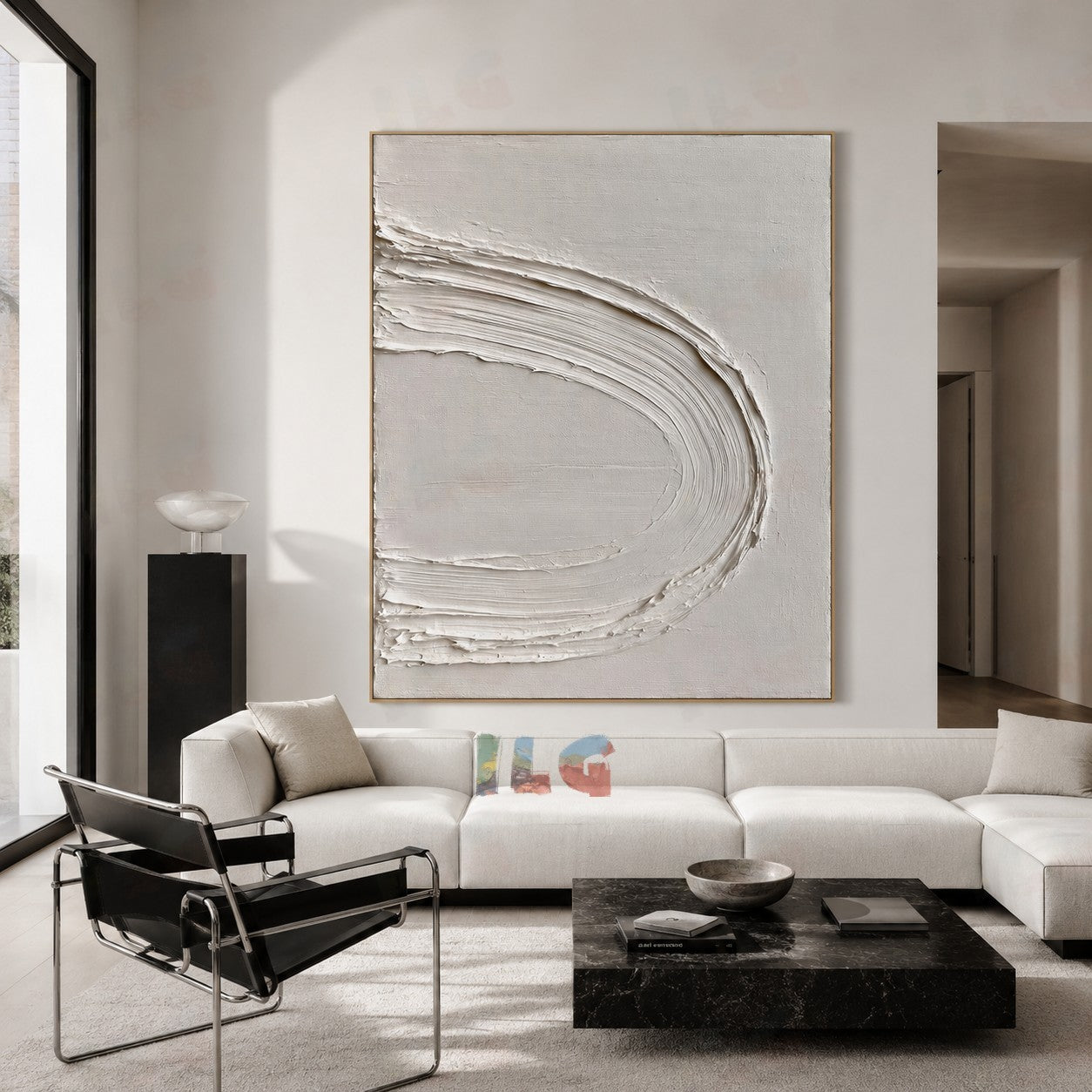 Quiet Continuum – Minimal Curved Acoustic Wall Art