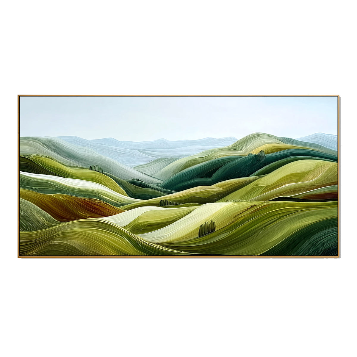 Rolling Hills Serenity – Modern Landscape Textured Wall Art