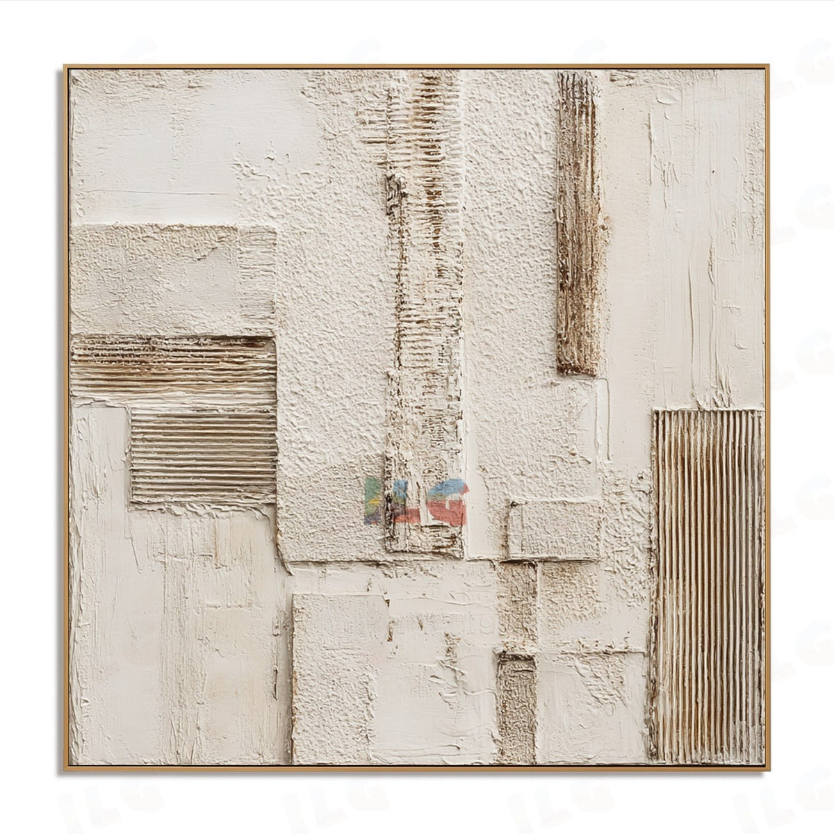 Sandwashed Relief Lines – Abstract Textured Wall Art