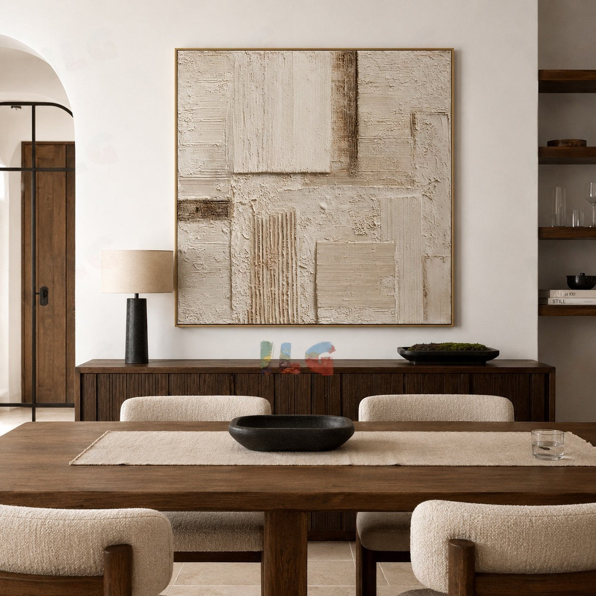 Tactile Neutral Mosaic – Abstract Textured Wall Art