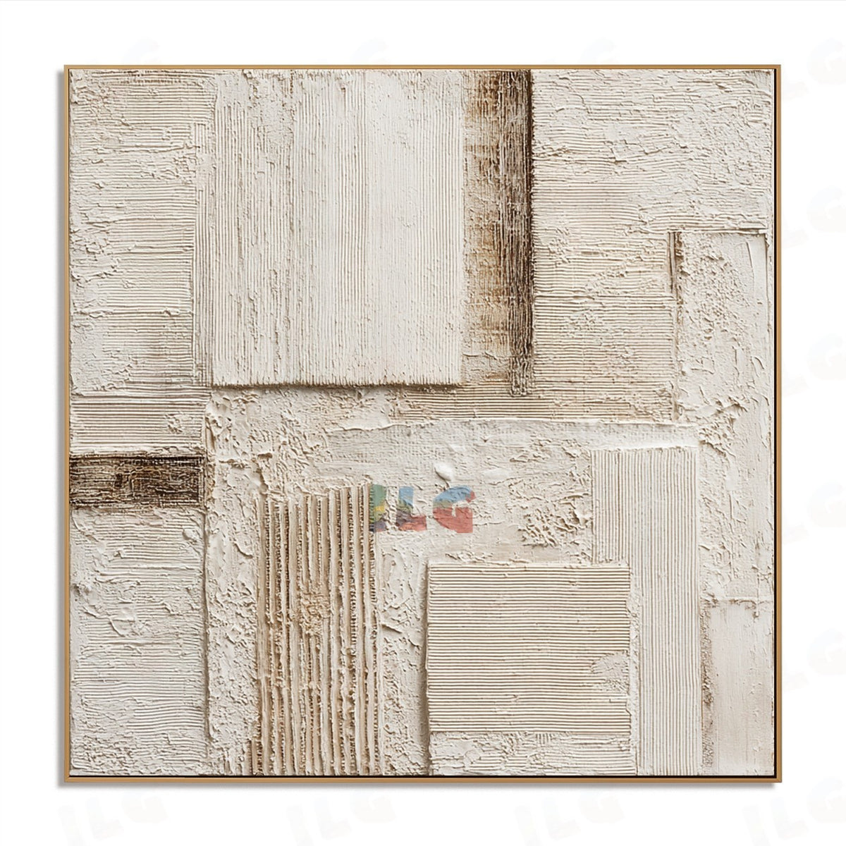 Tactile Neutral Mosaic – Abstract Textured Wall Art