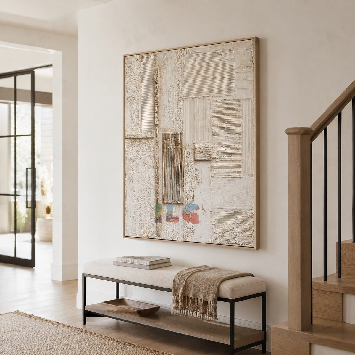 Woven Plaster Fields – Abstract Textured Wall Art