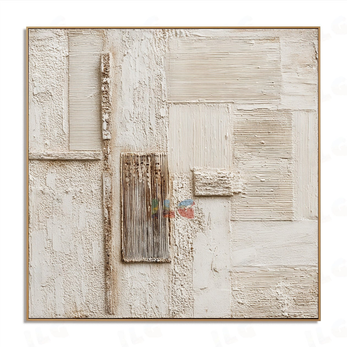Woven Plaster Fields – Abstract Textured Wall Art