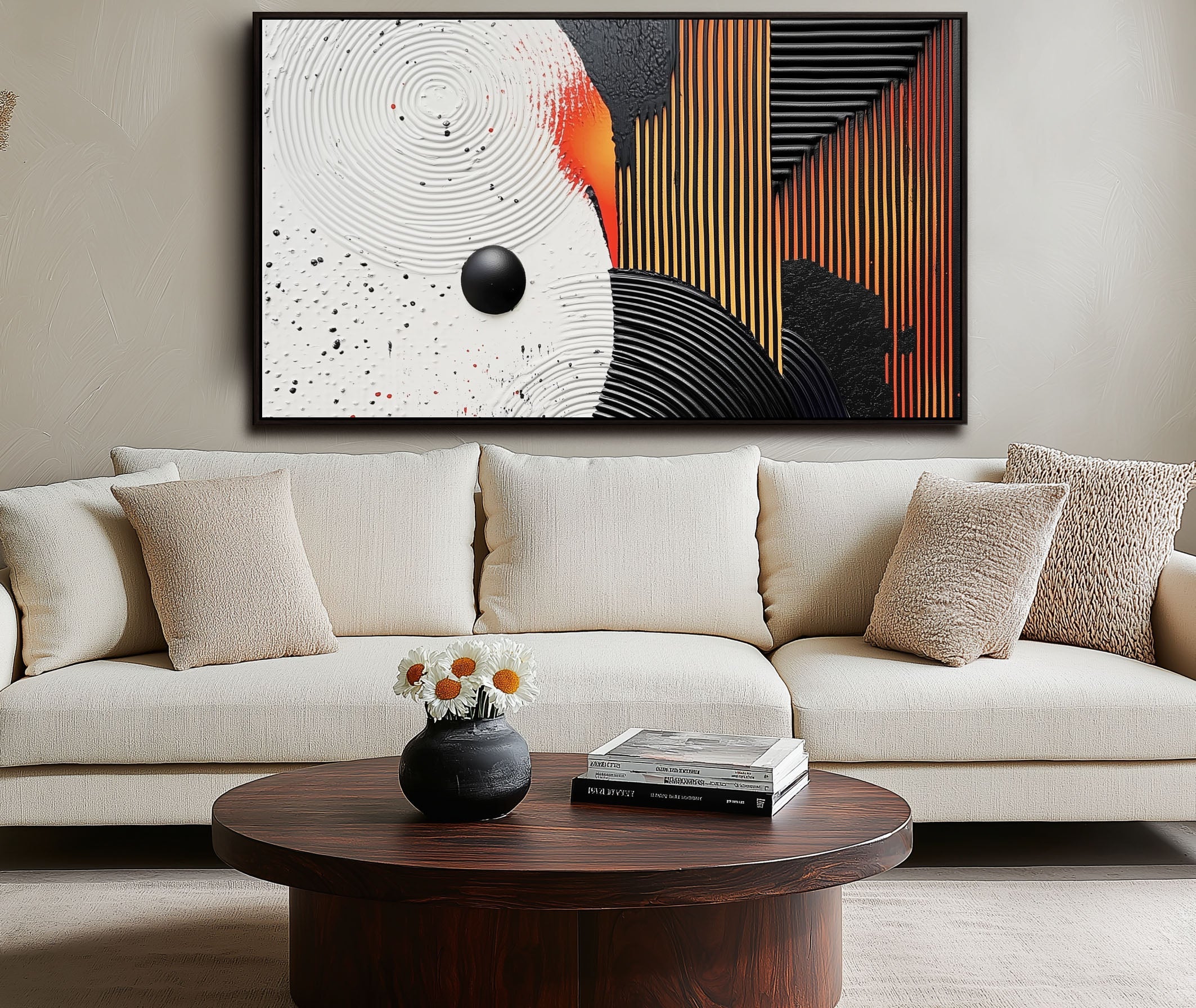 textured abstract painting for modern decor