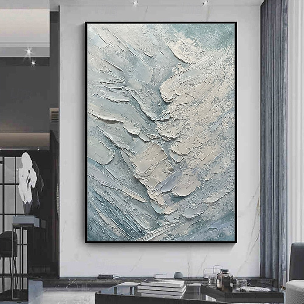 textured coastal oil painting