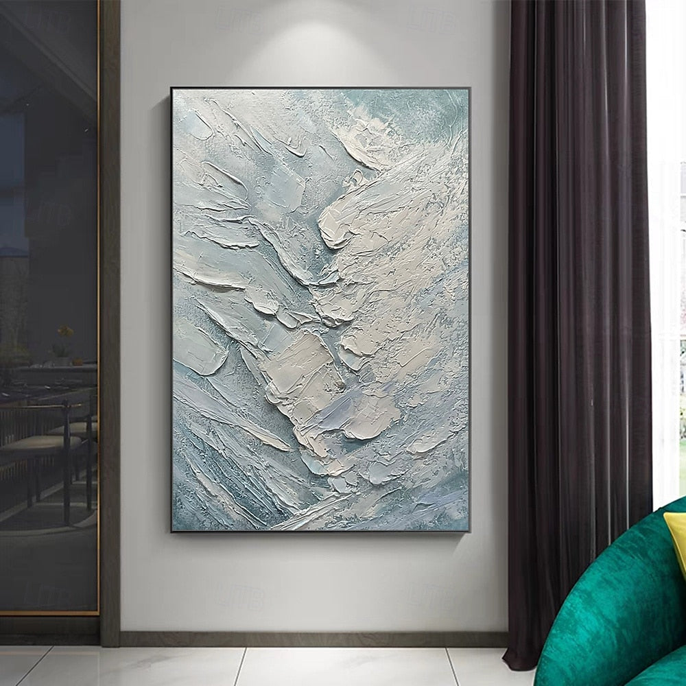 textured coastal oil painting