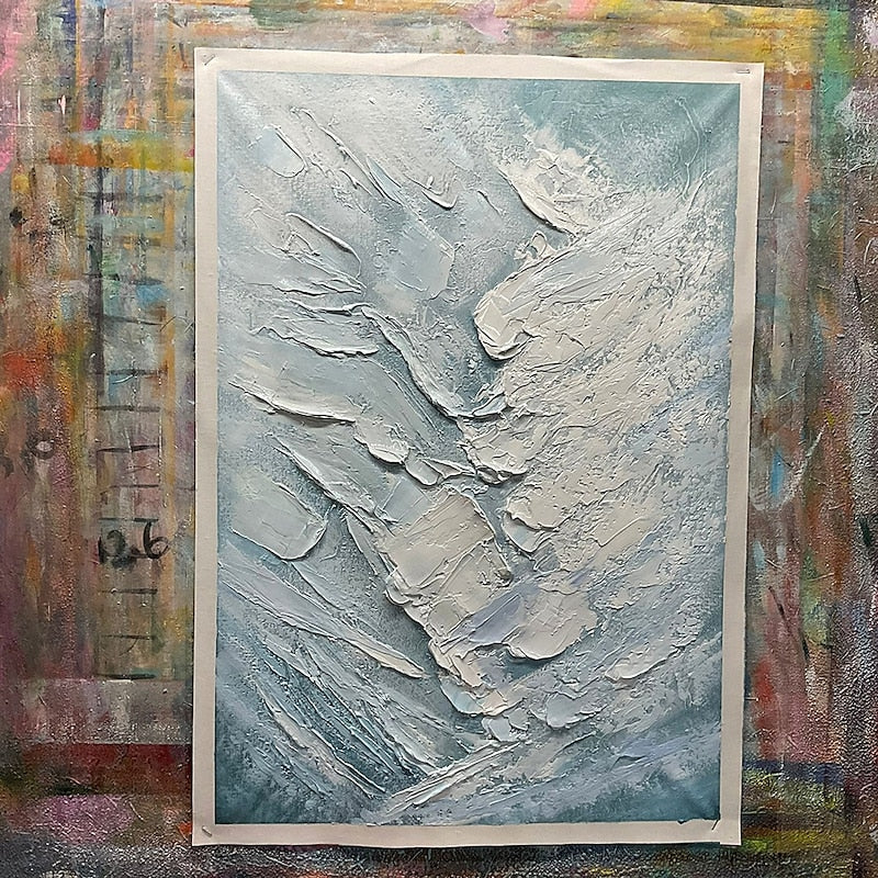 textured coastal oil painting