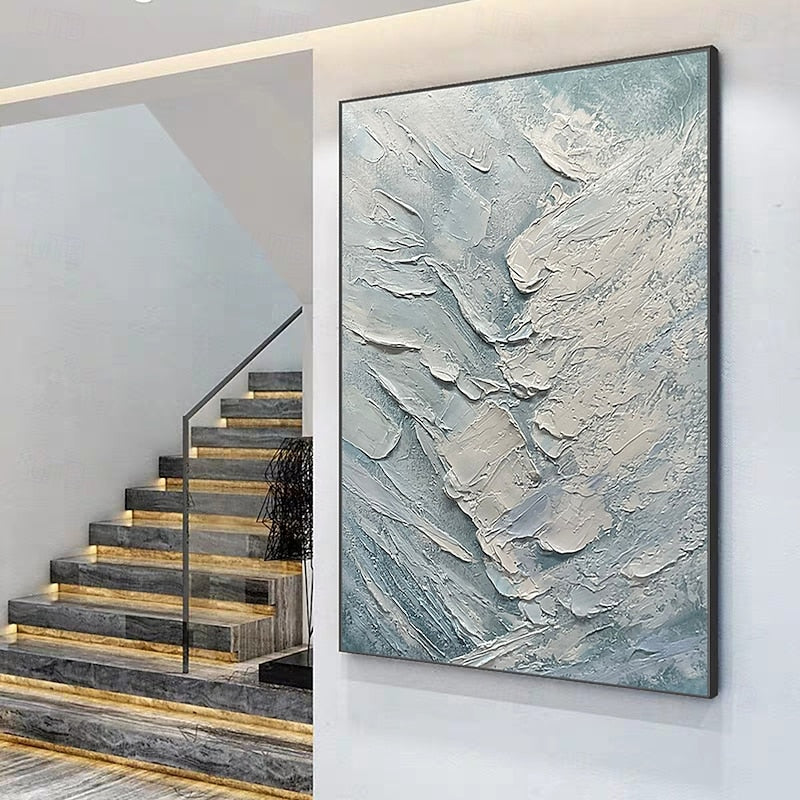 textured coastal oil painting