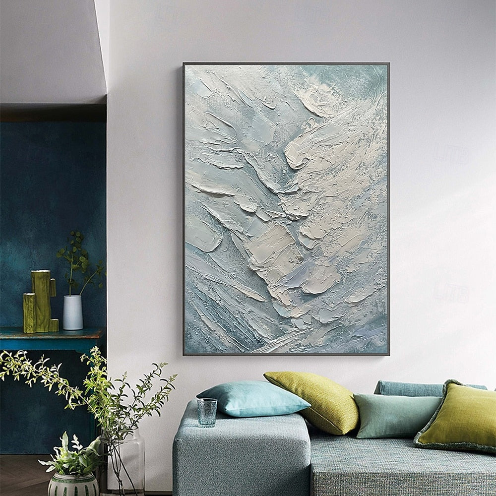 textured coastal oil painting