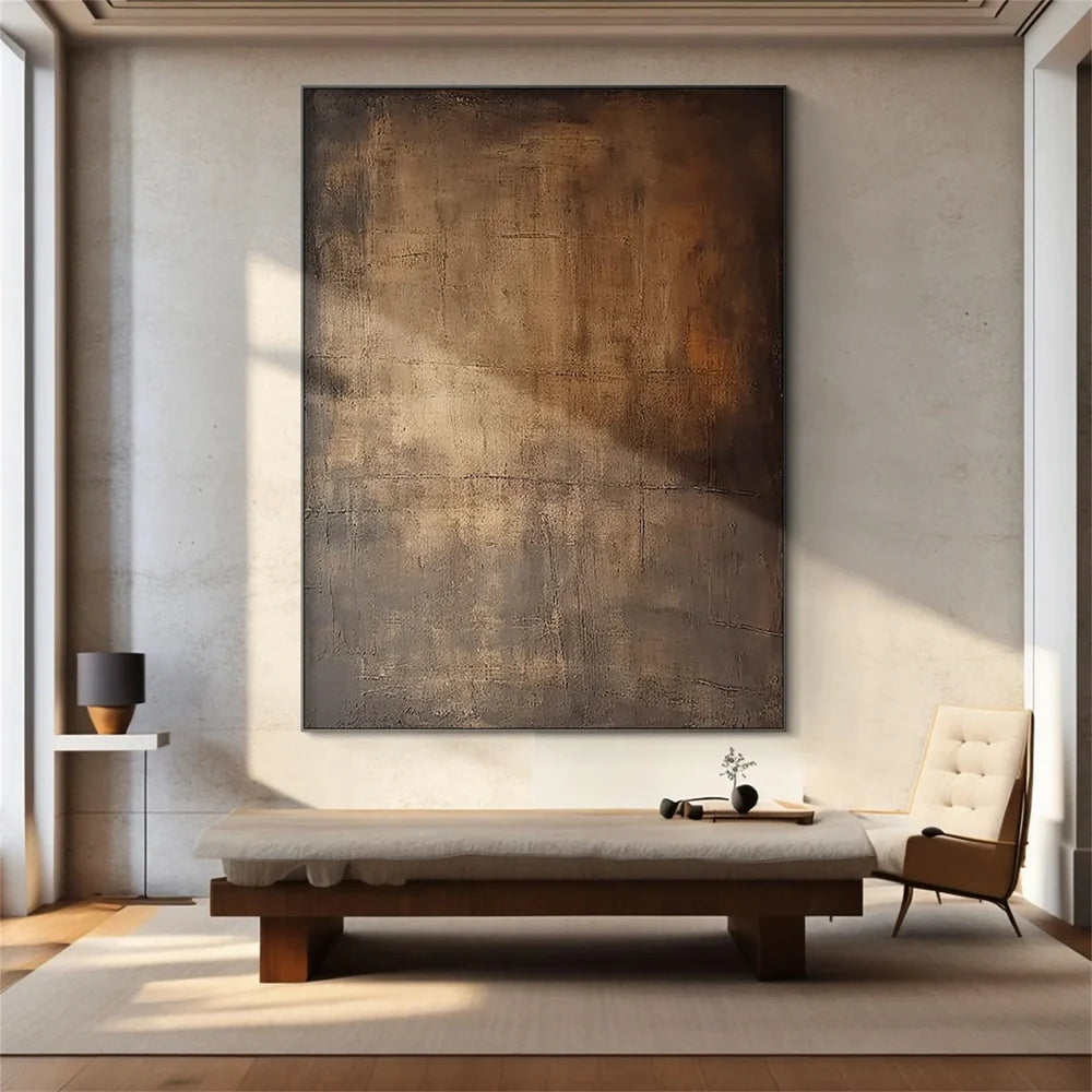 Deep Stillness – Large Textured Abstract Wall Art for Calm Modern Spaces
