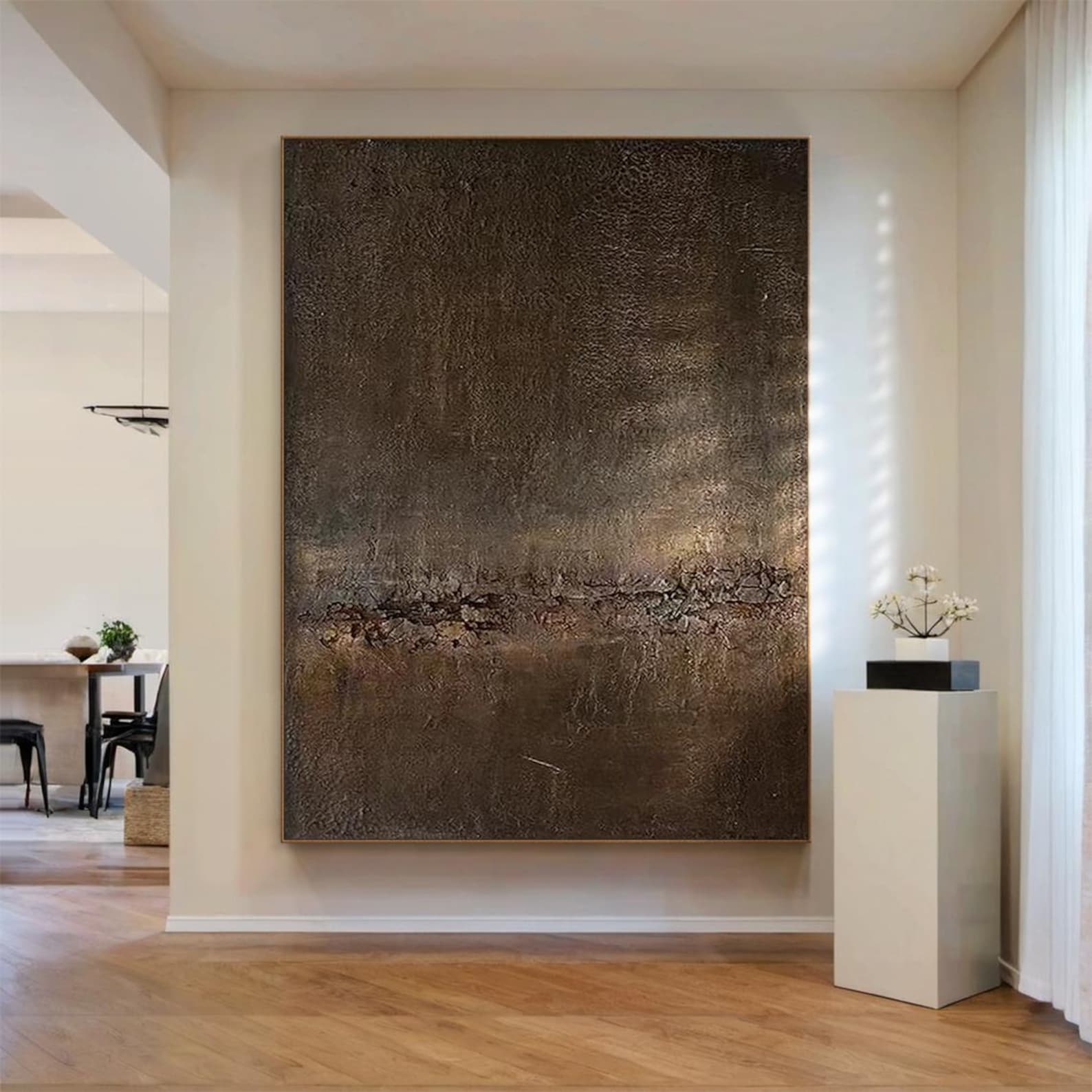 Inner Horizon – Textured Abstract Wall Art with Meditative Depth