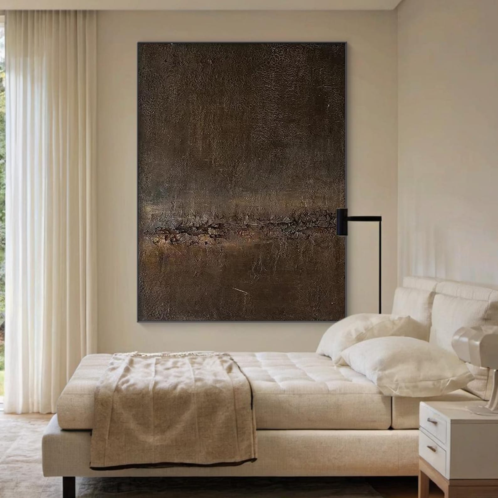 Inner Horizon – Textured Abstract Wall Art with Meditative Depth