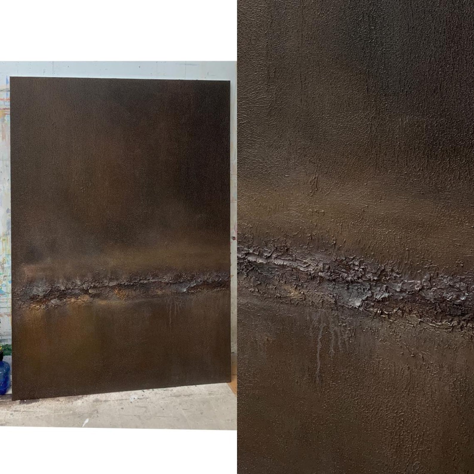 Inner Horizon – Textured Abstract Wall Art with Meditative Depth