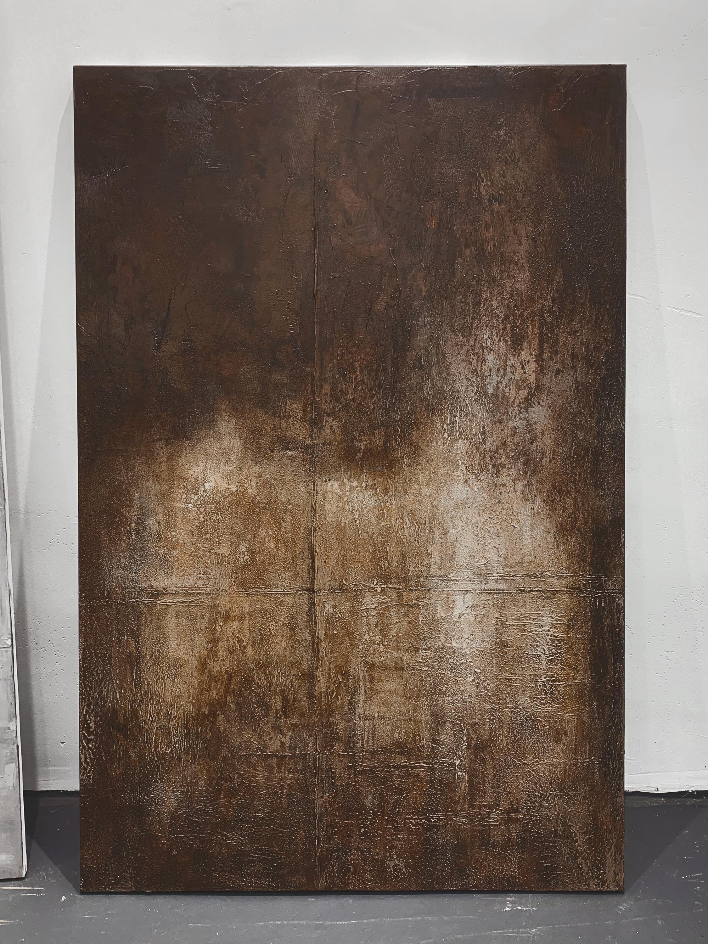 Quiet Interval – Textured Abstract Wall Art with Calm Vertical Presence