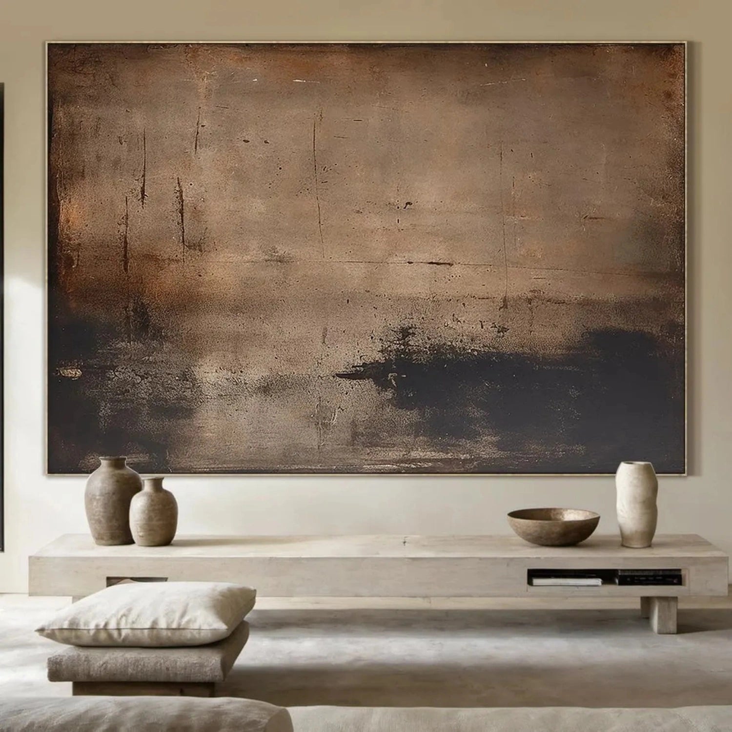 Silent Patina – Textured Abstract Wall Art Inspired by Time and Stillness