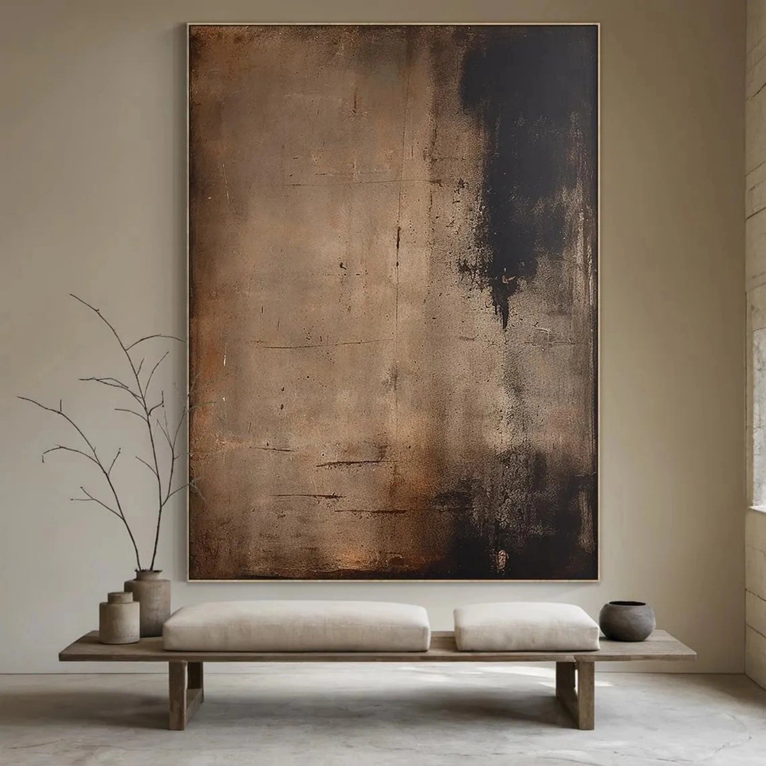 Silent Patina – Textured Abstract Wall Art Inspired by Time and Stillness