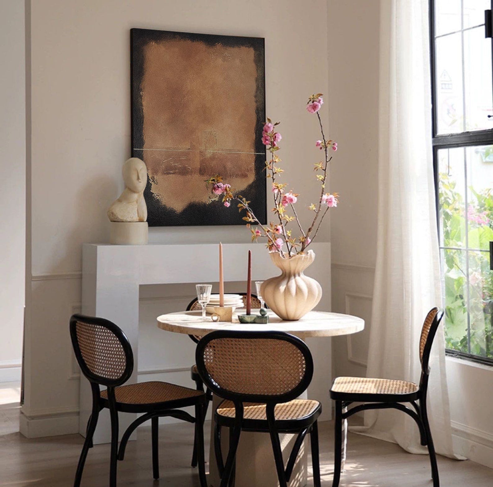 Still Center – Textured Abstract Wall Art with Quiet Balance
